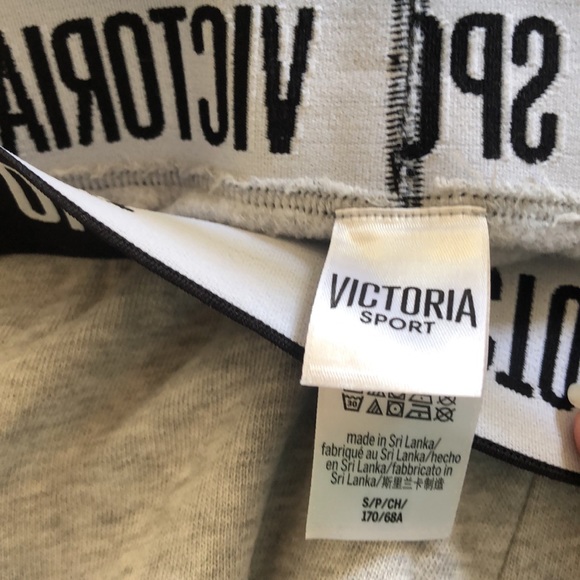 NWOT Victoria’s Secret “Victoria Sport”Jogger. Super soft.  Gray. Logo waistband - Picture 6 of 15